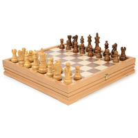 Шахматы + шашки деревянные 37 см