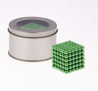 Антистресс магнит "Неокуб" 216 шариков d=0,5 см (зелёный)