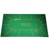 Сукно для покера с разметкой на 10 игроков 180x90x0,2 см