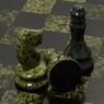 Шахматы камень, змеевик доска 1